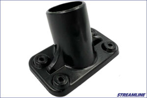 Streamline Bürstenaufnahme-Sockel aus schwarzem, verstärktem Kunststoff, 45°-Winkel