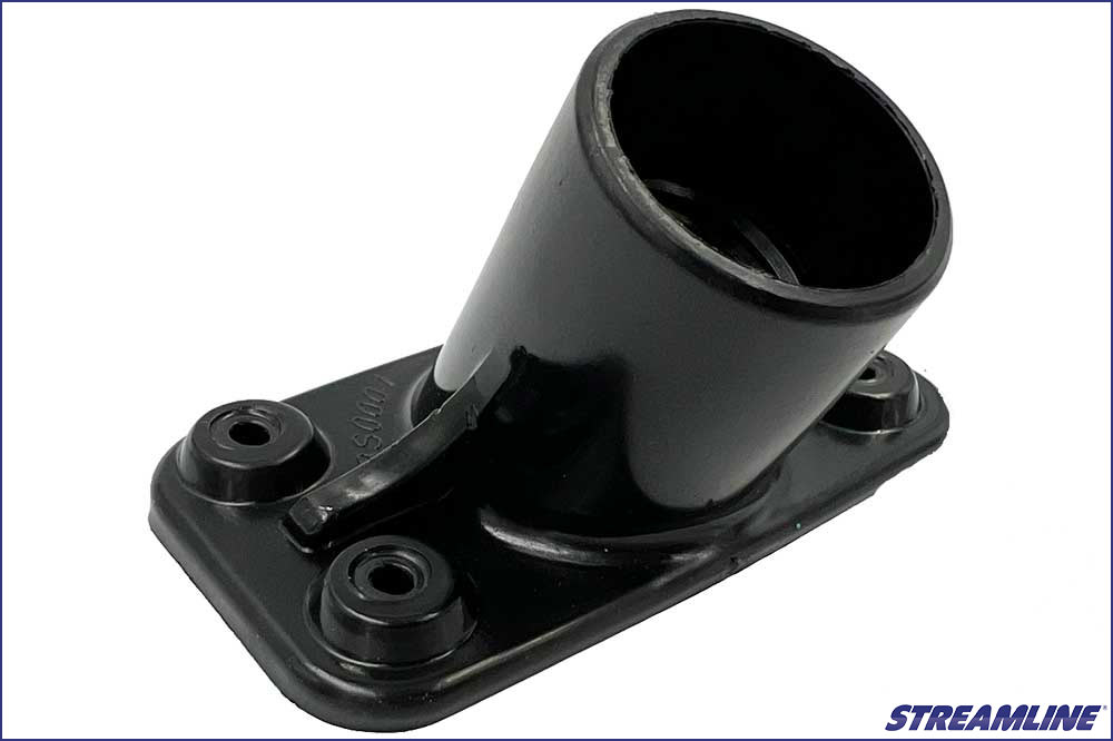 Streamline Bürstenaufnahme-Sockel aus schwarzem, verstärktem Kunststoff, 45°-Winkel