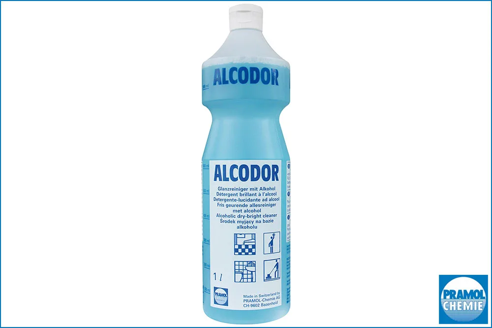PRAMOL ALCODOR Konzentrierter Alkoholreiniger für die Unterhaltsreinigung, 1 Liter Flasche
