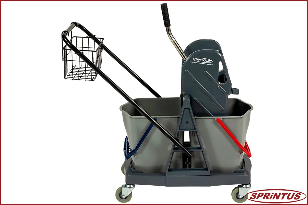 Sprintus 301001 Doppelfahreimer Kunststoff, Eimervolumen 2 x 17 Liter