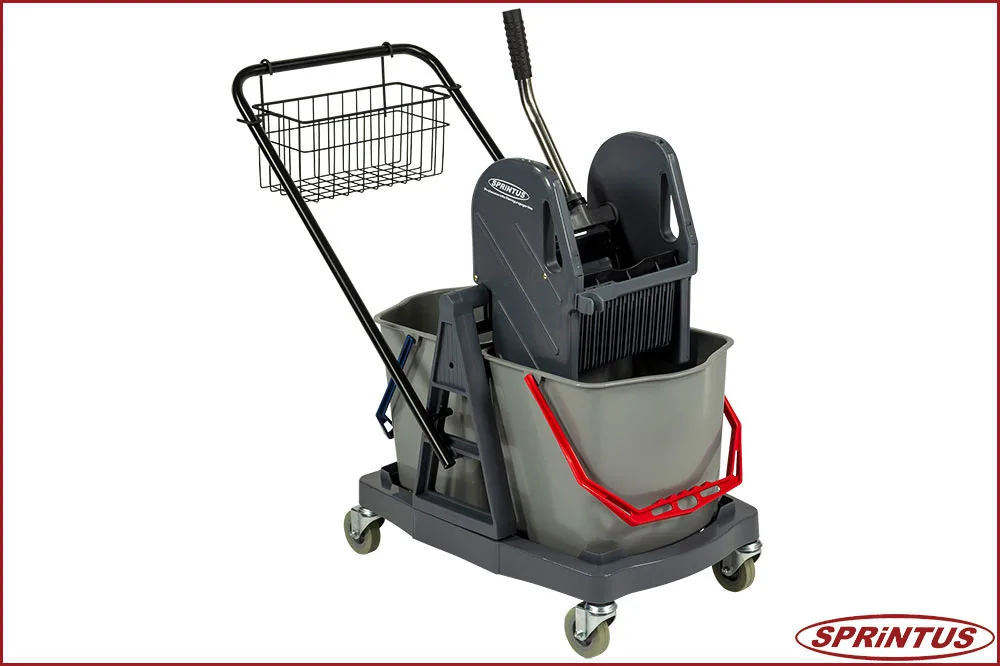 Sprintus 301001 Doppelfahreimer Kunststoff, Eimervolumen 2 x 17 Liter