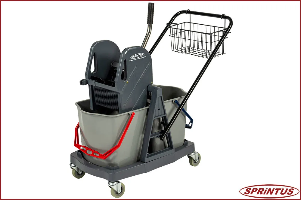Sprintus 301001 Doppelfahreimer Kunststoff, Eimervolumen 2 x 17 Liter