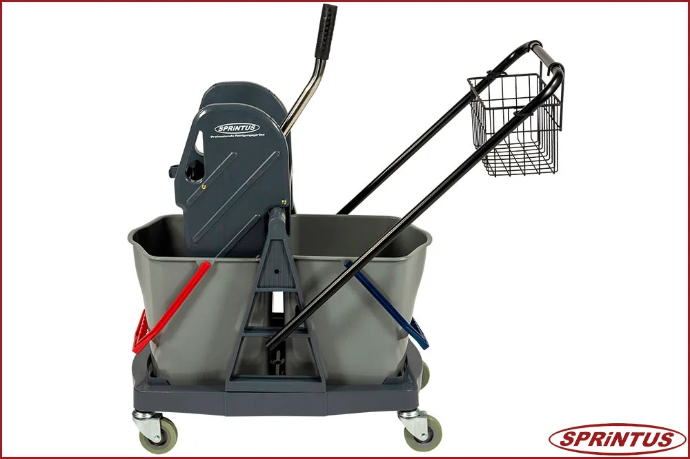 Sprintus 301001 Doppelfahreimer Kunststoff, Eimervolumen 2 x 17 Liter