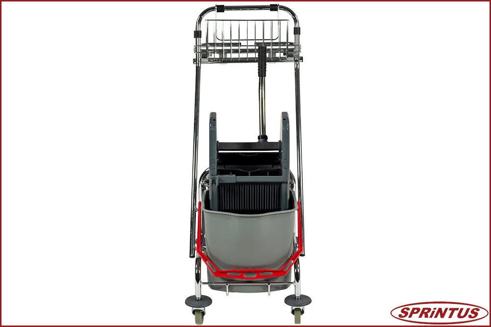 Sprintus 301081 Doppelfahreimer Chrom PRO, Eimervolumen 2 x 17 Liter