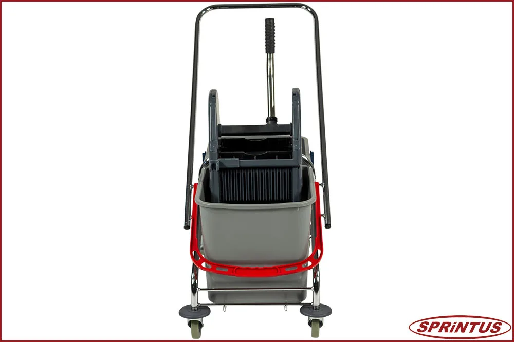 Sprintus 301114 Doppelfahreimer Chrom, Eimervolumen 2 x 27 Liter