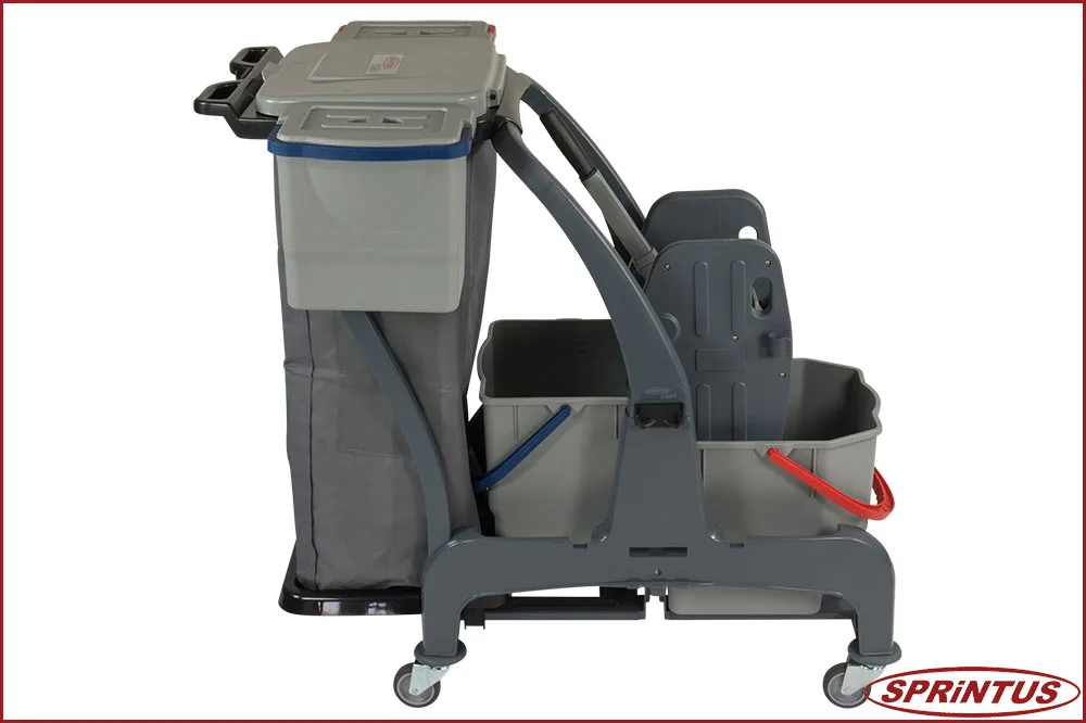 Sprintus 301170 CombiX XL Doppelfahreimer, Halterung für Müllsack sowie Moppablage
