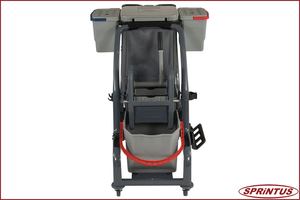 Sprintus 301170 CombiX XL Doppelfahreimer, Halterung für Müllsack sowie Moppablage