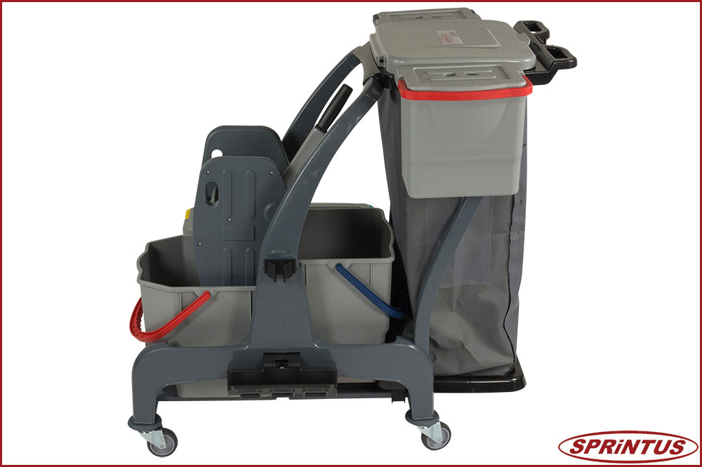 Sprintus 301172 CombiX PRO Doppelfahreimer, Halterung für Müllsack, Moppablage + Eimer-Set Sprintus 301172 CombiX PRO Doppelfahreimer, Halterung für Müllsack, Moppablage + Eimer-Set