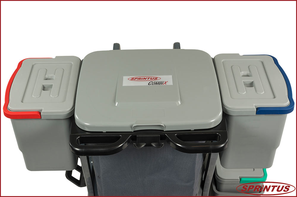 Sprintus 301172 CombiX PRO Doppelfahreimer, Halterung für Müllsack, Moppablage + Eimer-Set Sprintus 301172 CombiX PRO Doppelfahreimer, Halterung für Müllsack, Moppablage + Eimer-Set