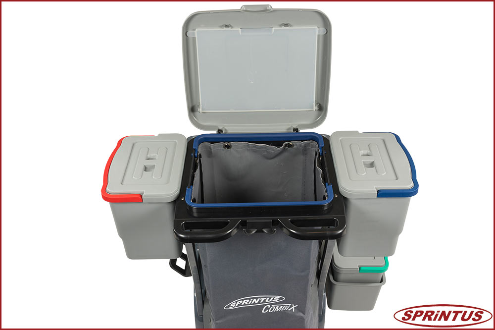 Sprintus 301172 CombiX PRO Doppelfahreimer, Halterung für Müllsack, Moppablage + Eimer-Set Sprintus 301172 CombiX PRO Doppelfahreimer, Halterung für Müllsack, Moppablage + Eimer-Set