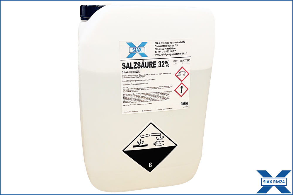 SIAX Salzsäure 32% - Chlorwasserstoffsäure, 25 kg