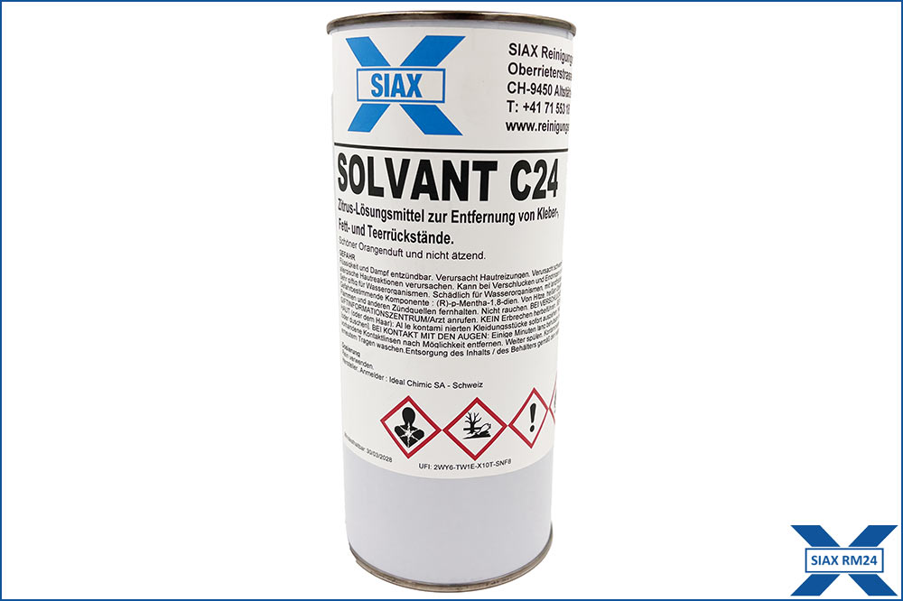 SIAX Zitrusreiniger Solvant C24 Klebereste-Entferner – Natürliche Kraft gegen Klebereste, 1 Liter