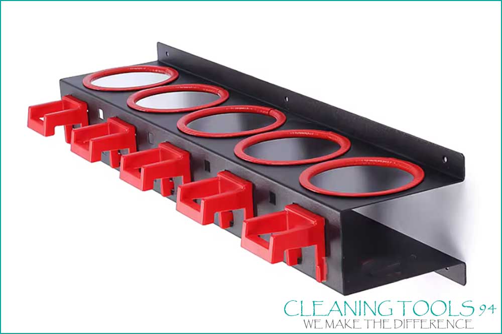 Cleaning Tools 94 Wand-Flaschenhalterung 5-fach, schwarz-rot