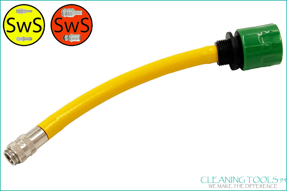 Cleaning Tools 94 Reinwasser-Adapterschlauch DN9 Steckkupplung zu DN5 Steckkupplung, gelb