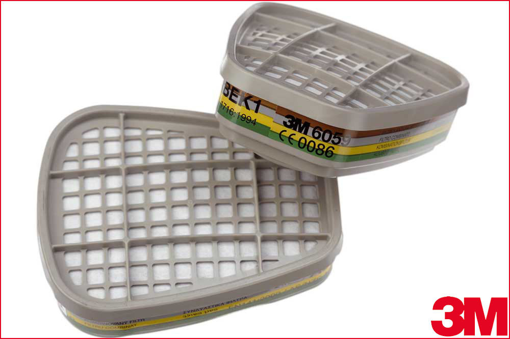 3M 6059 Gasfilter A1B1E1K1 Kombinationsfilter für 3M Halb- & Vollmasken – Schutz vor Dämpfen, Gasen & Ammoniak