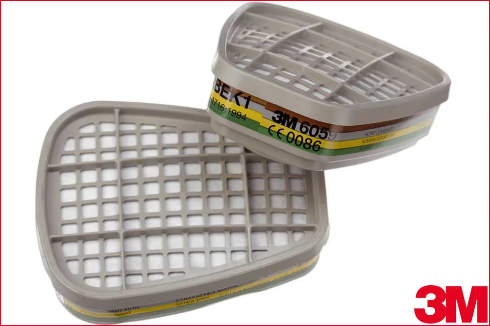 3M 6059 Gasfilter A1B1E1K1 Kombinationsfilter für 3M Halb- & Vollmasken – Schutz vor Dämpfen, Gasen & Ammoniak