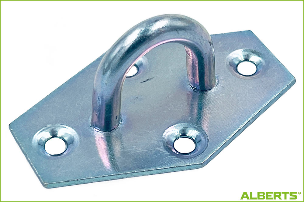 Ihr Schweizer Fachpartner für professionelles Reinigungsmaterial & Spezialreinigung ALBERTS 316471 Öse auf Platte verzinkt 64 x 41 mm | Stabile Verankerung