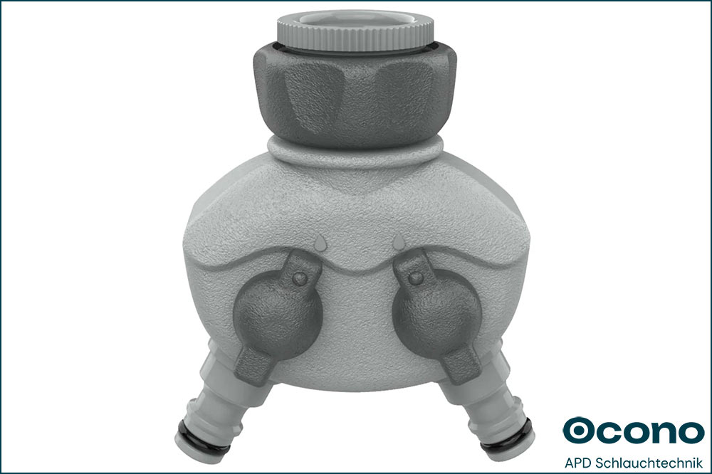 Ihr Schweizer Fachpartner für professionelles Reinigungsmaterial & Spezialreinigung APD GreenX Highline 2-fach Click Verteiler | Y-Verteiler für Wasserschläuche