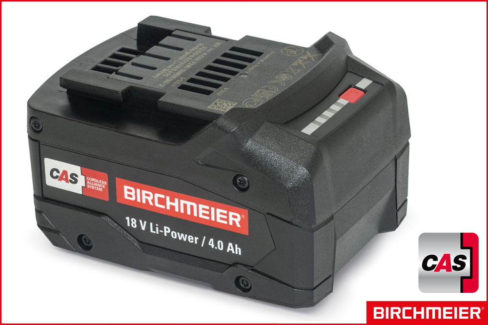 Ihr Schweizer Fachpartner für professionelles Reinigungsmaterial & Spezialreinigung BIRCHMEIER 12071401 Akkupack 18 V / 4.0 Ah, Li-Power, CAS-System