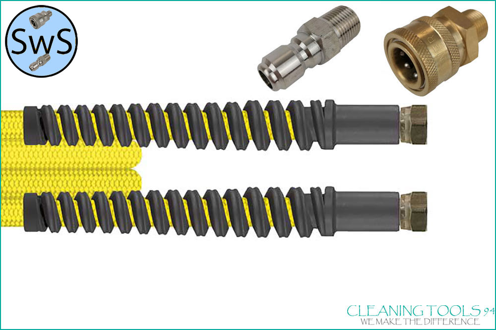 Ihr Schweizer Fachpartner für professionelles Reinigungsmaterial & Spezialreinigung Cleaning Tools 94 Hochdruckschlauch DN06 gelb 200 bar, 1/4" Schnellverschluss
