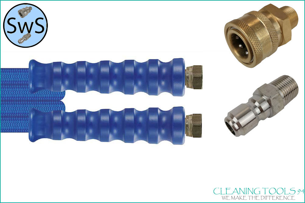 Ihr Schweizer Fachpartner für professionelles Reinigungsmaterial & Spezialreinigung Cleaning Tools 94 Hochdruckschlauch DN08 blau 200 bar, 3/8" Schnellverschluss