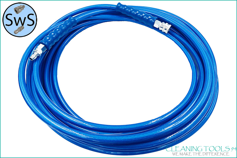 Ihr Schweizer Fachpartner für professionelles Reinigungsmaterial & Spezialreinigung Cleaning Tools 94 Hochdruckschlauch DN08 blau 200 bar, 3/8" Schnellverschluss