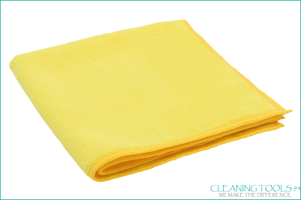 Cleaning Tools 94 Mikrofasertuch RECYCLING PLUS, 100% rPEt, 5 Stück, 38 x 38 cm, gelb
