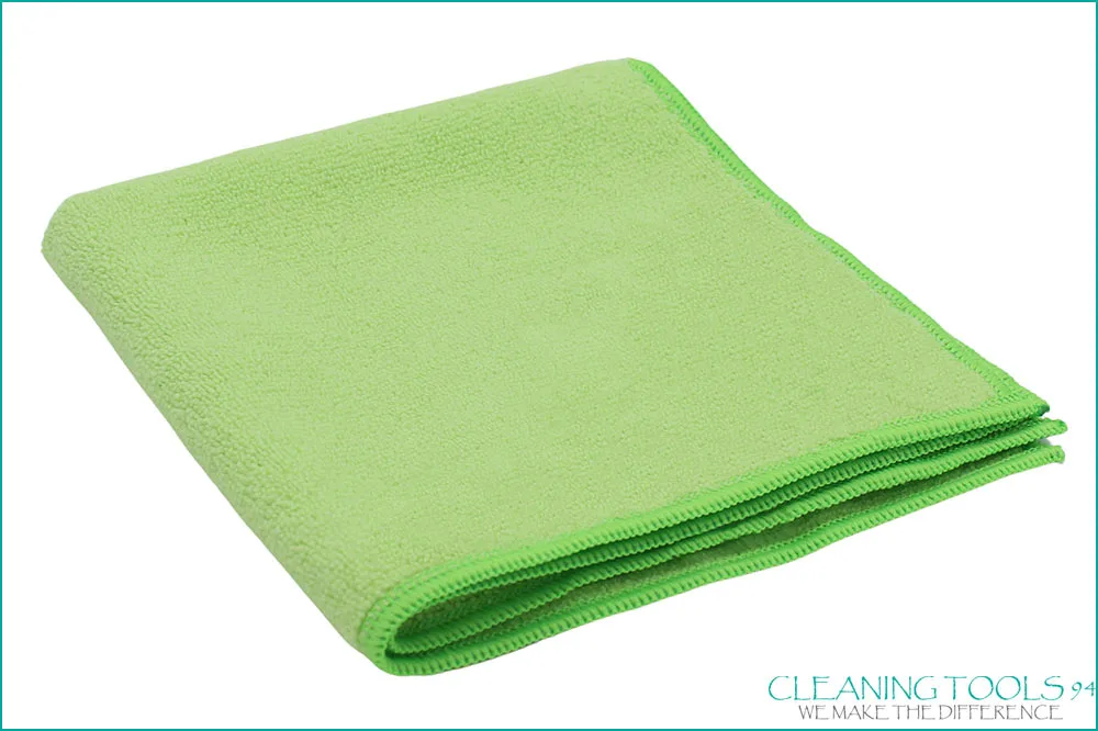 Cleaning Tools 94 Mikrofasertuch RECYCLING PLUS, 100% rPEt, 5 Stück, 38 x 38 cm, grün