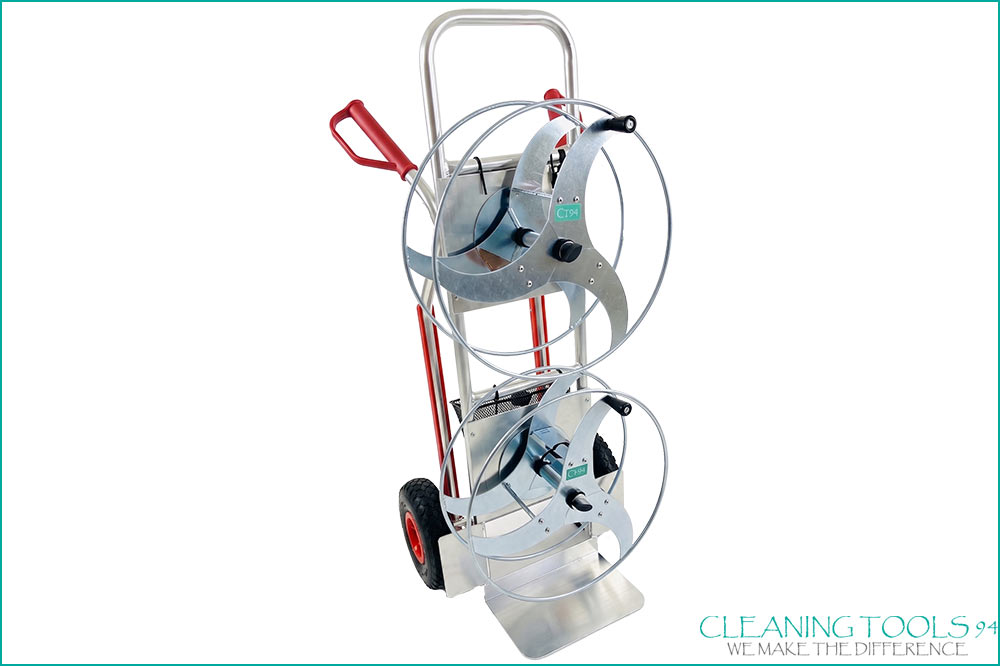 Ihr Schweizer Fachpartner für professionelles Reinigungsmaterial & Spezialreinigung Cleaning Tools 94 Mobiler Schlauchwagen mit 2 Schlauchtrommeln