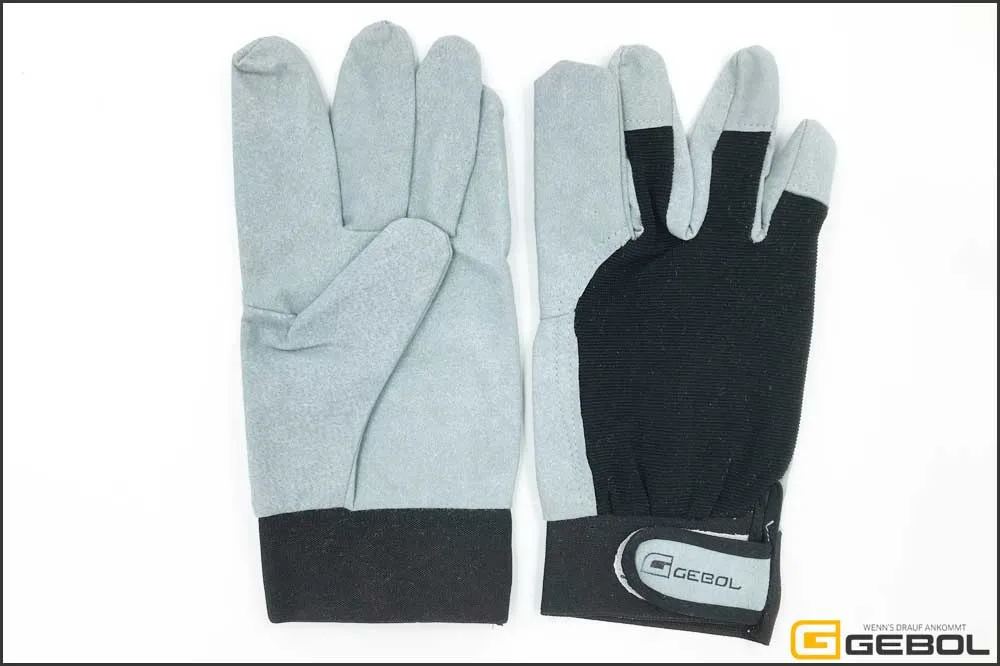 GEBOL Arbeitshandschuhe UNI FIT ECO, grau-schwarz, Gr. 11