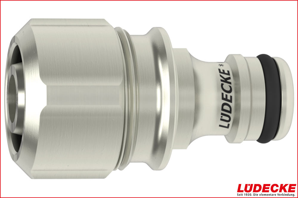 Ihr Schweizer Fachpartner für professionelles Reinigungsmaterial & Spezialreinigung LÜDECKE WPI 19 SQ Stecknippel DN 9 mit Quetschverschraubung 3/4 Zoll (19x4mm)
