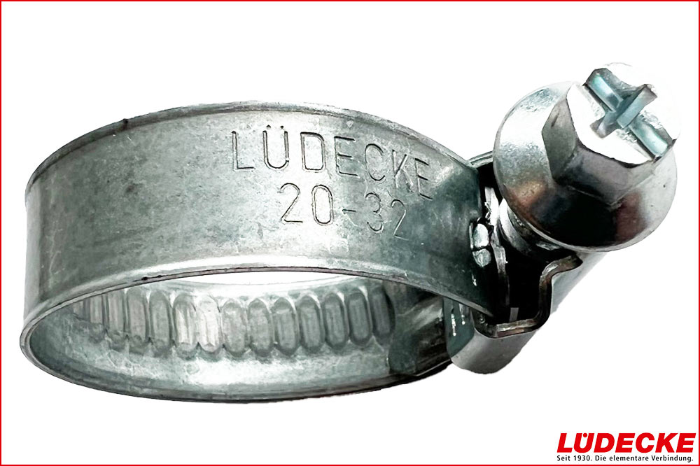 LÜDECKE HS 20 Schlauchschelle-Schlauchbride, Stahl verzinkt, 12-22 mm - 10 Stück LÜDECKE HS 20 Schlauchschelle-Schlauchbride, Stahl verzinkt, 12-22 mm - 10 Stück – Bild 2