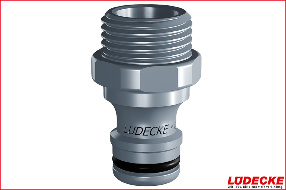 LÜDECKE WPI NA WaterProfi Stecknippel mit Aussengewinde | Serie WPI DN 9