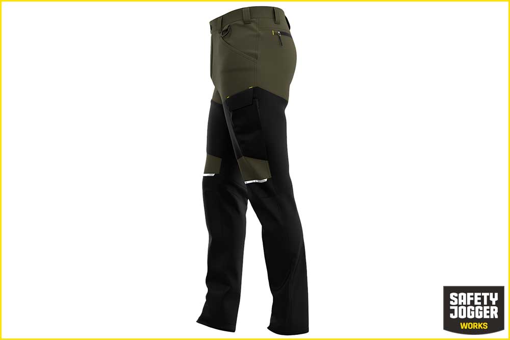 Safety Jogger OAK Arbeitshose Freizeithose Herren, Khaki-schwarz Safety Jogger OAK Arbeitshose Freizeithose Herren, Khaki-schwarz – Bild 4