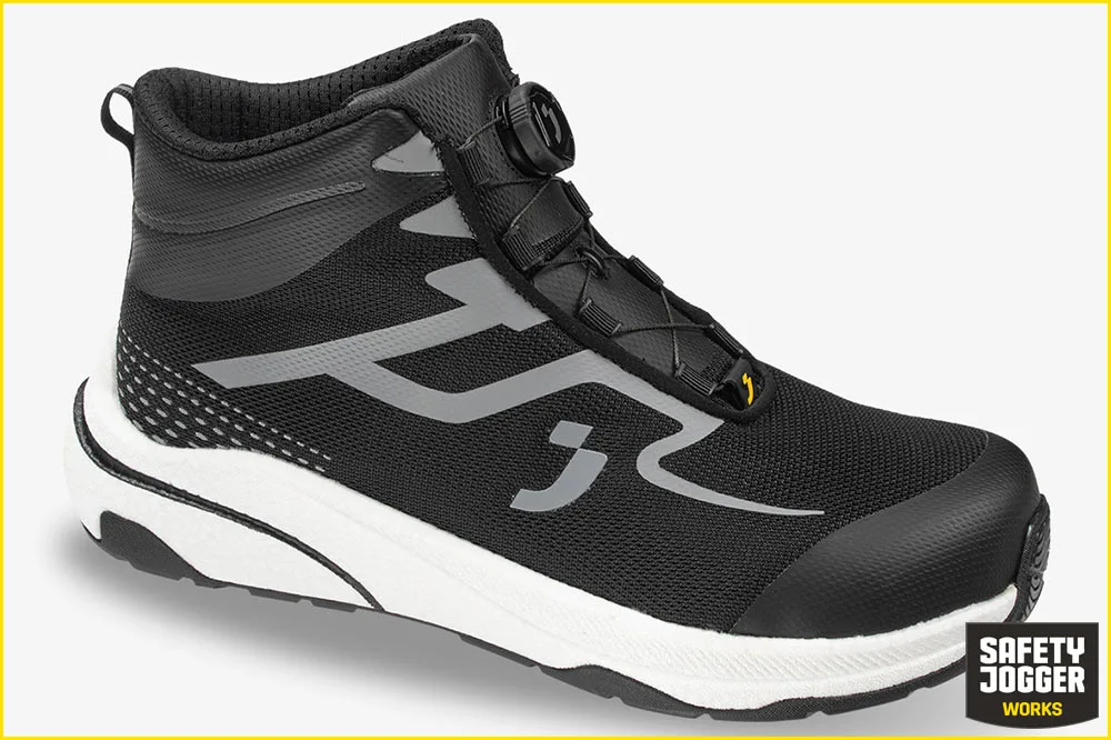 Safety Jogger FREEDOM S1PS MID TLS | Anatomischer Arbeitsschuh Schwarz-Silber