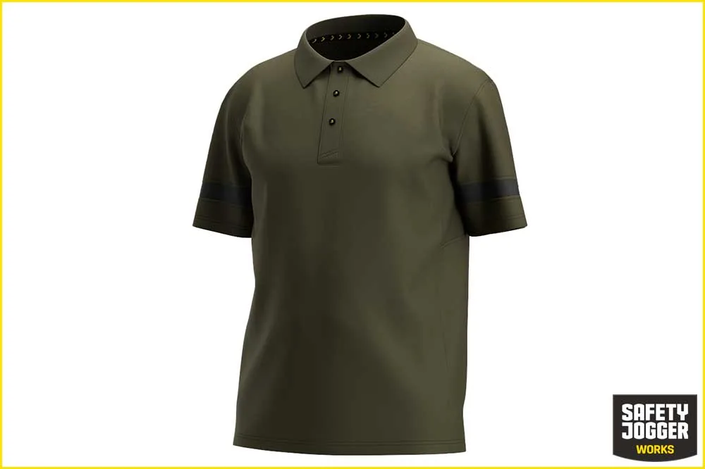 Safety Jogger Kasai Poloshirt Herren, khaki-dunkelgrau