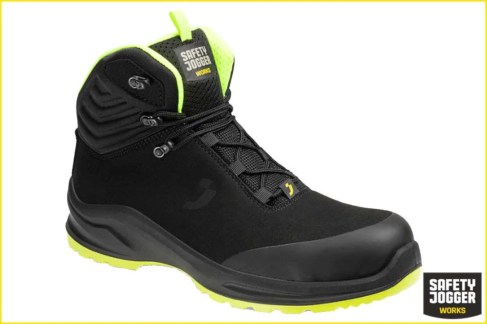 Safety Jogger MODULO S3S MID Arbeitsschuh | Veganer Schnürschuh Schwarz-Gelb