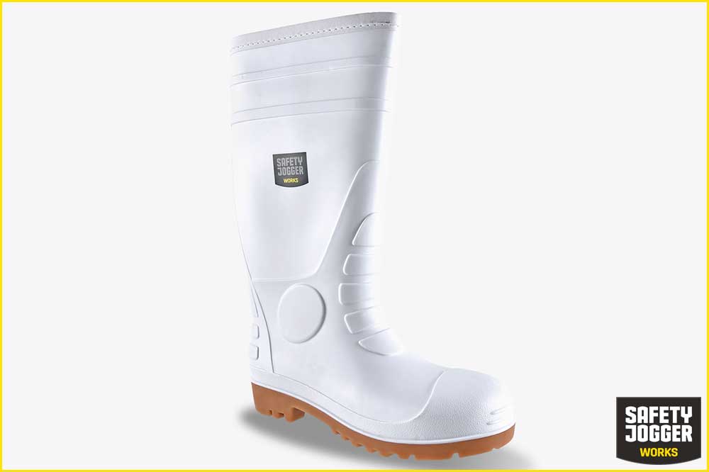 Safety Jogger POSEIDON S4 PVC-Sicherheitsstiefel | Wasserdichter Arbeitsstiefel Weiss