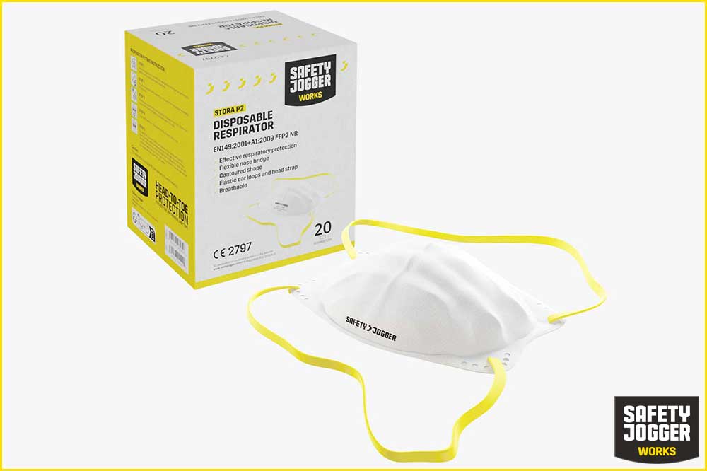 Safety Jogger STORA P2 FFP2-Maske, weiss - 20 Stück in Box