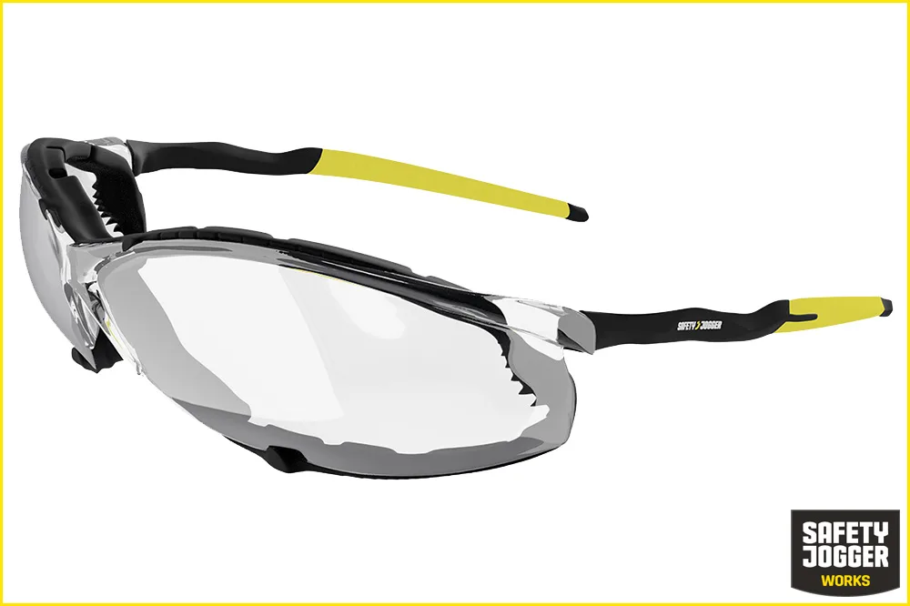 Safety Jogger TSAVO Anti-Beschlag-Schutzbrille mit herausnehmbarer Schaumstoffpolsterung, klar