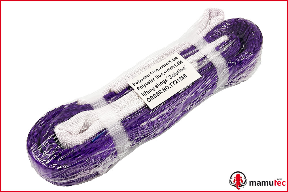 mamutec Hebegurt 1 Tonne, 25 mm x 1 Meter, violett
