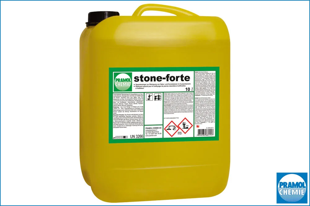 PRAMOL stone-forte Spezialreiniger für Aussenflächen, 10 Liter Kanister